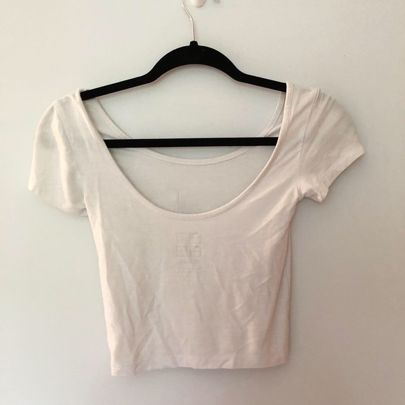 Wide Neck Crop Top - Picture 2 of 2